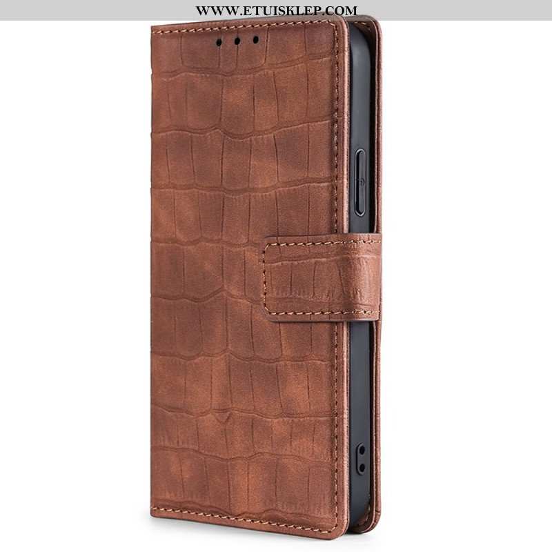 Etui Folio do OnePlus Nord 2T 5G Styl Skóry Krokodyla